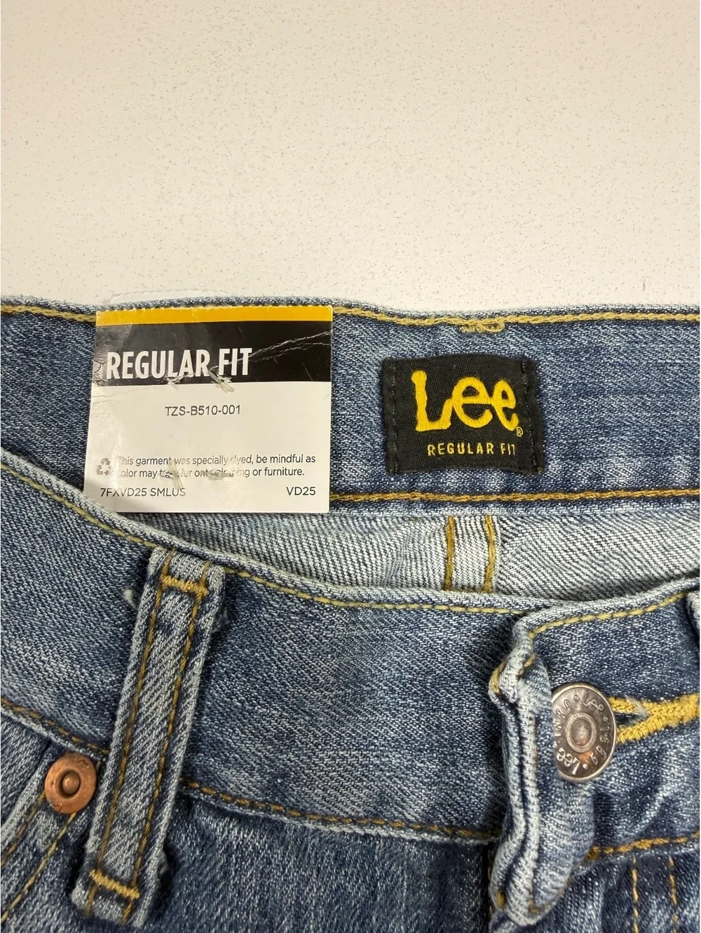 Lee Regular Fit Straight Leg Jeans Men’s 30x29 NWT Cut Hem Blue Denim